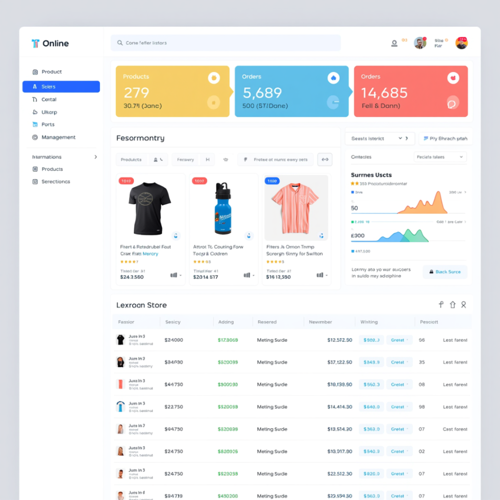 Dropshipping ecommerce store example dashboard – small business ideas 2026